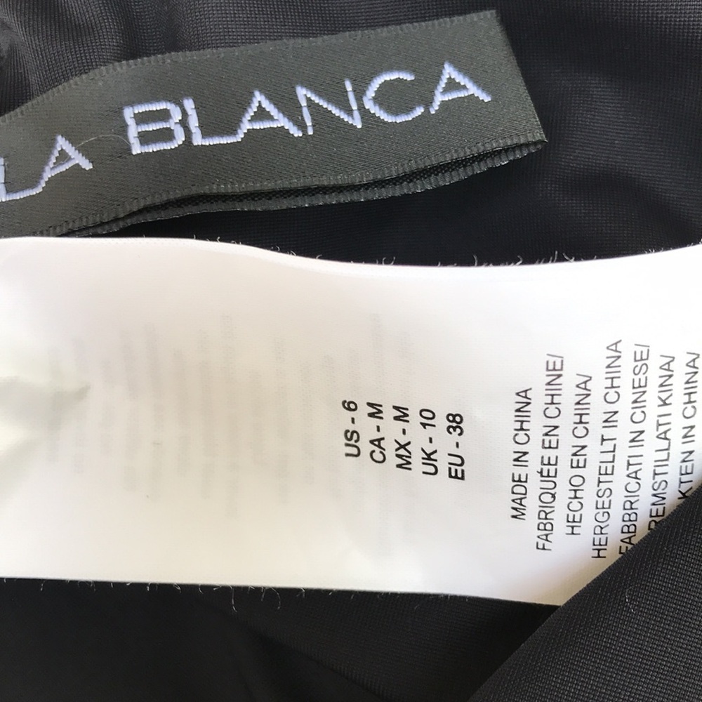 La Blanca Island Goddess Mio black one piece! NWOT - Picture 6 of 8